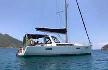 One amazing day in a private recent sailing boat in the Tayrona Park. The best sail trip from Santa Marta!