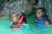 Horseback Ride, Bamboo Rafting and Bluehole/Secret Falls Tour from Montego Bay