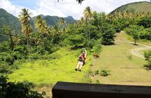 Soufriere Catamaran Excursion with Zip Lining from Castries