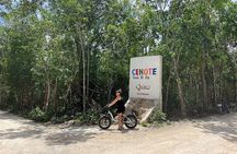 Tulum E-Bike Jungle Zip Line/Repel Snorkel Cenote + Lunch