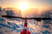 Scenic electric fat bike group ride in Rovaniemi