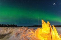 Lakeside Private Traditional Sauna with Aurora Borealis