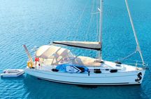Private sailing trip to Kallithea Thermes Bay and Antony Quinn Bay.