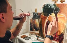 Wine and Painting Workshop Experience in Brussels