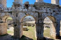 Pula old town beaches and fortifications