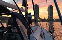 Sunset boat trip with open bar of cava (local champagne)