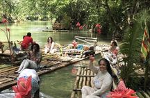 Bamboo Rafting and Limestone Foot Massage Private Tour 
