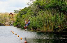 4 Private Cenotes, Zip-Lines, Canoes & Mayan Village with Delicious Lunch