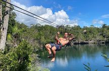 4 Private Cenotes, Zip-Lines, Canoes & Mayan Village with Delicious Lunch