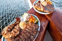 Romantic Dinner in the Spanish Galeon with Sax in Cancun. Lobster & Beef menu.
