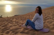 Sandboarding and sunset in Concón