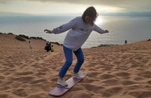 Sandboarding and sunset in Concón