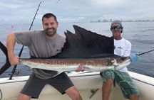 Deep sea fishing charters in Fort Lauderdale aboard 52' Hatteras