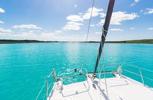 Catamaran Adventure: Sailing and Swimming in the Bacalar Lagoon