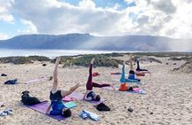 Hatha Yoga in Front of the Ocean and Inside the Volcano