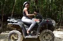 Amazing ATV (single) Cenote and Ziplines with Transfer from Playa del Carmen