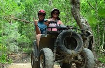 From Playa del carmen Experience ATV (Shared) Zipline & Cenote- Includes lunch 