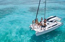 Isla Mujeres Private Catamaran, Cruising, Snorkeling having Fun!!