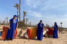 Camel ride in the palm grove of Marrakech