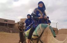Day trip from Marrakech, Agafay desert and the Atlas Mountains with camel ride.