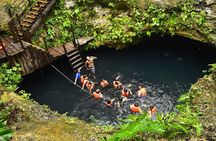 Horseback riding and ATV in the jungle. Zip line & cenote in Quintana Roo.
