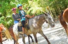 Horseback riding and ATV in the jungle. Zip line & cenote in Quintana Roo.
