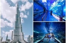 Burj Khalifa, Dubai Aquarium & UWZ with Penguin Cove Tickets