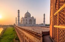 Sunrise Taj Mahal, Agra Fort, Red Taj and Moonlit Garden Private Tour