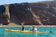 Santorini Sea Kayak – Volcanic Cliffs, Hidden Sea Caves & Picnic