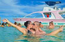 Private Party Boat with Slide and chicken skewers at Punta Cana