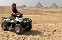 Giza pyramids and quad ATV bike one hour around Sahara desert in Giza