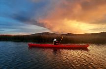 3 Hours of Route during Sunset in Kayak by Lake Titicaca