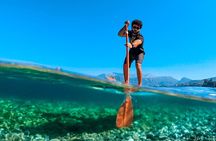 Small group paddle boarding tour to Bagni Regina Giovanna 