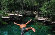 Tour 4 Cenotes Casa Tortuga Tulum. Food + Zipline. Includes Pickup.