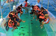 Transparent boat ride around Cozumel Island + Snorkel