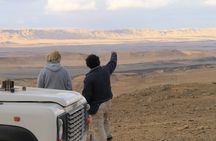 Sunset time Ramon Crater Jeep tour, bonfire and stargazing 