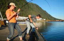 Juneau Shore Fishing for Alaskan Salmon
