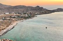 Small group hiking from Pefkos to Navarone Bay at sunrise