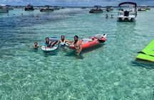 Private Crab Island Double Slides Pontoon Charter