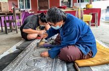 Talk to Buddhist monk & craft work in temple