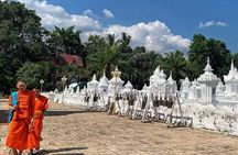Talk to Buddhist monk & craft work in temple
