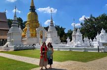 Talk to Buddhist monk & craft work in temple