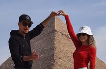 Giza Pyramids with (GEM) Grand Egyptian Museum 