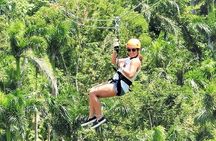 Rainforest Zipline, Luquillo Beach, and Natural Springs Day Trip