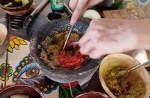 Tasting of flavors Mexican Food and margaritas tasting 