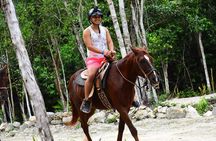  ATV (shared), Horse Back Riding, Ziplines, & Cenote from Cancún