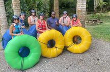 Montego Bay Jamaica to River Tubing and BlueHole River and Falls 