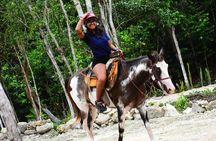 4 activities in 1 Horse Riding, ATV Shared, Cenote & Ziplines from Cancún