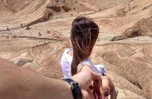 Space view of Aktau Mountains. Private Tour.