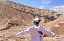 Space view of Aktau Mountains. Private Tour.